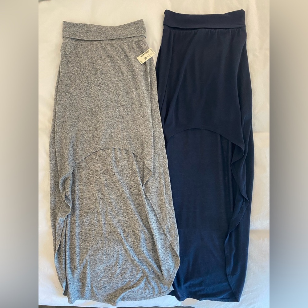 Aeropostale High-Low Skirts in Gray & Navy